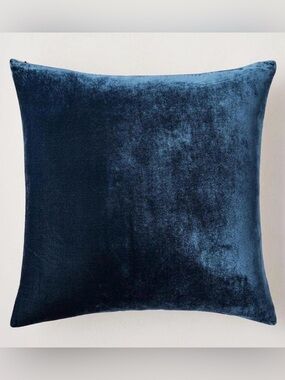 West Elm Lush Velvet Pillow Cover in Regal Blue